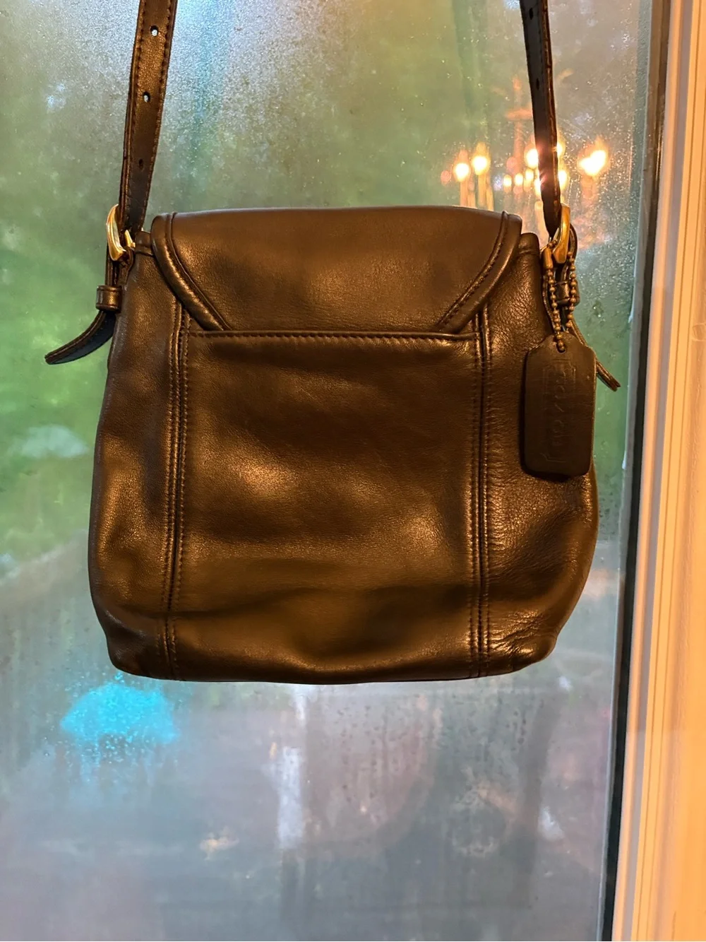 vintage 1990s Coach Soho small flap crossbody bag leather